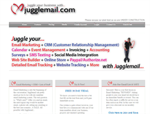 Tablet Screenshot of jugglemail.com